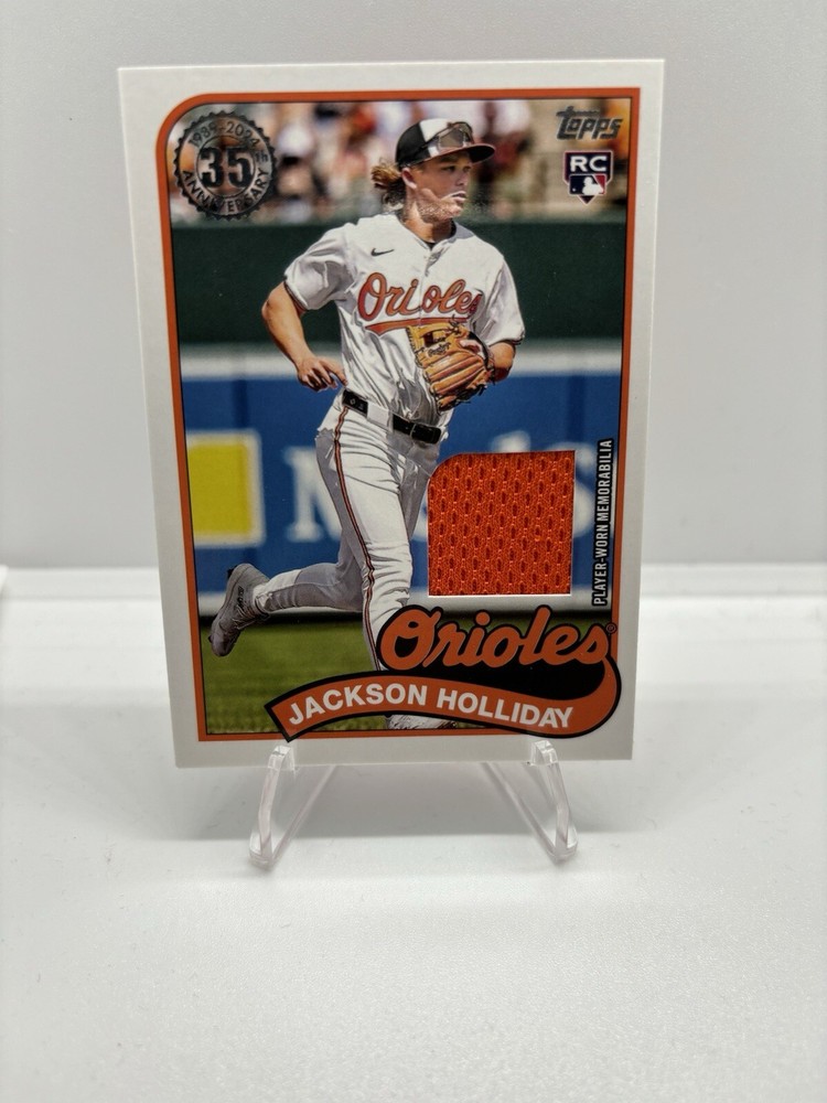 2024 Topps Update Jackson Holliday Player Worn Jersey Patch Rookie ORIOLES