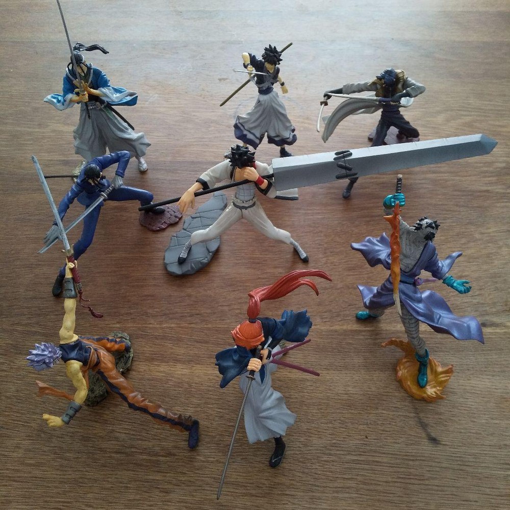Rurouni Kenshin Figure Lot of 8 Kenshin Makoto Yahiko Sanosuke Aoshi Hajime