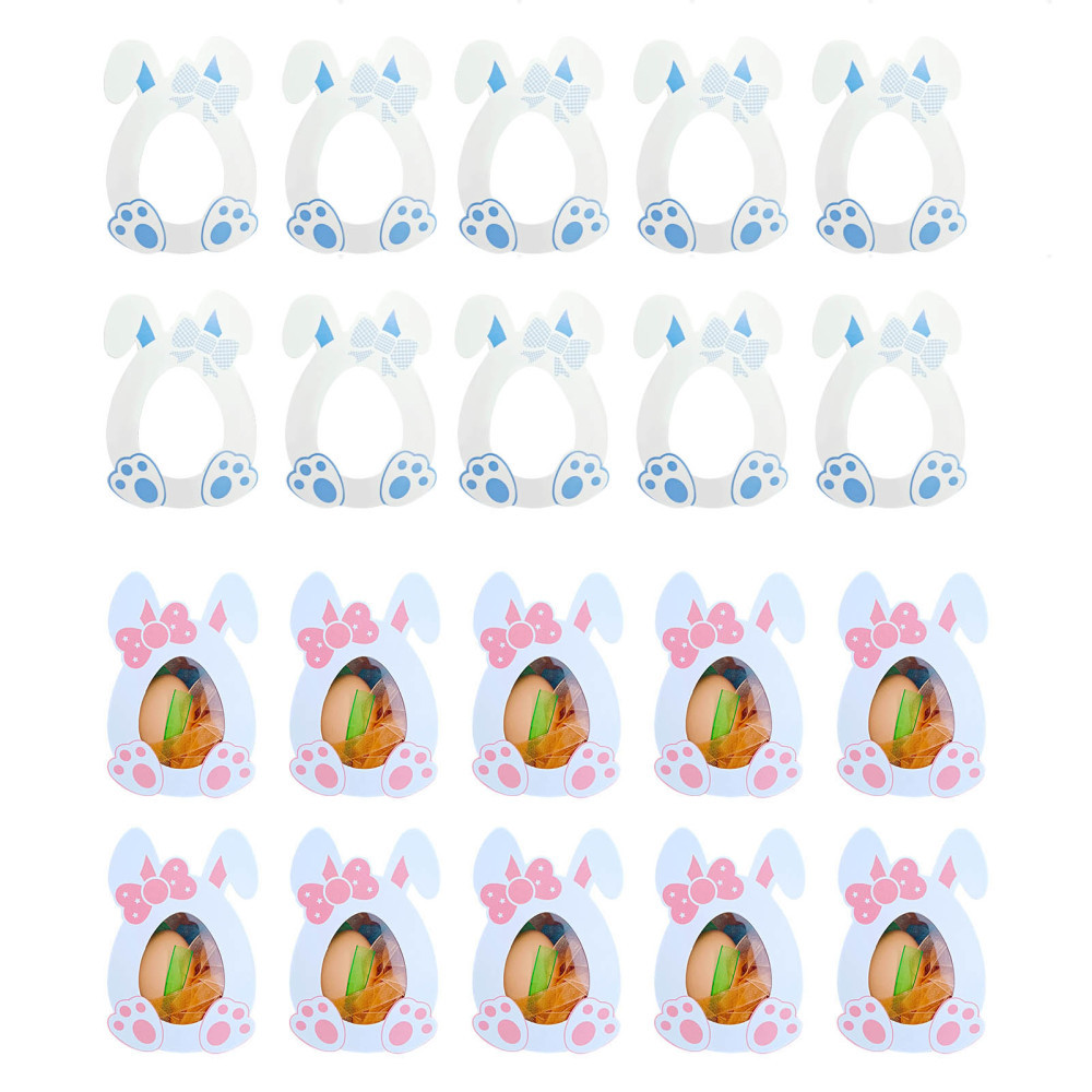 20Pcs Easter Bunny Candy Boxes Fun Treat Holders for Party Decor