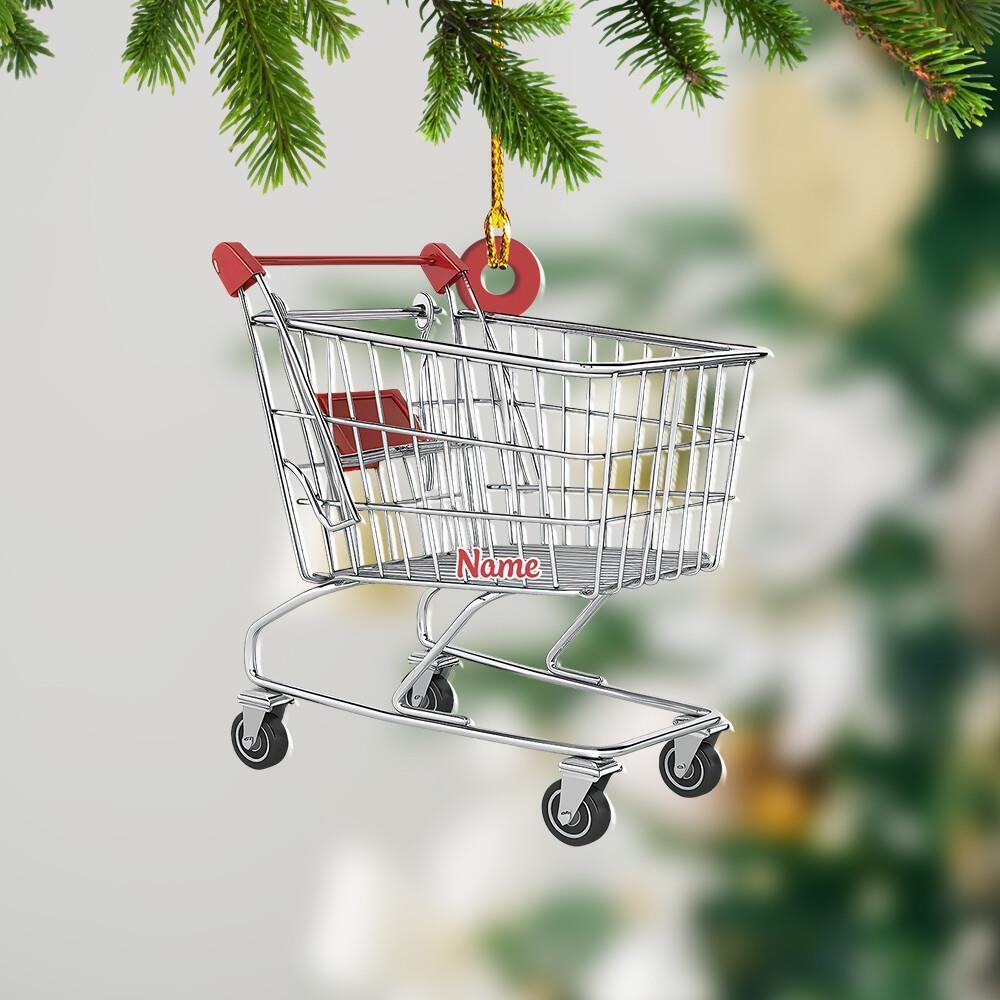 Shopping Cart Christmas Light Ornament  Xmas Tree Decor  Loved Shopping Cart