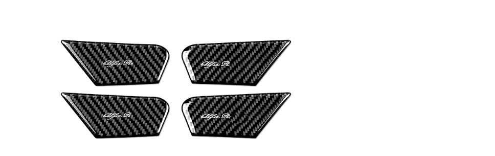 For Alfa Giulia 952 stelvio 949 door inner bowl  fiber sticker door handle CARBO