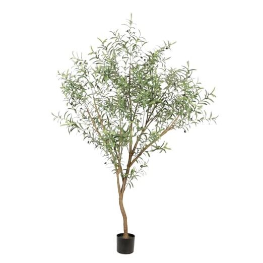 Faux Olive Tree 7ft - Tall Olive Trees Artificial Indoor - Fake Potted Olive