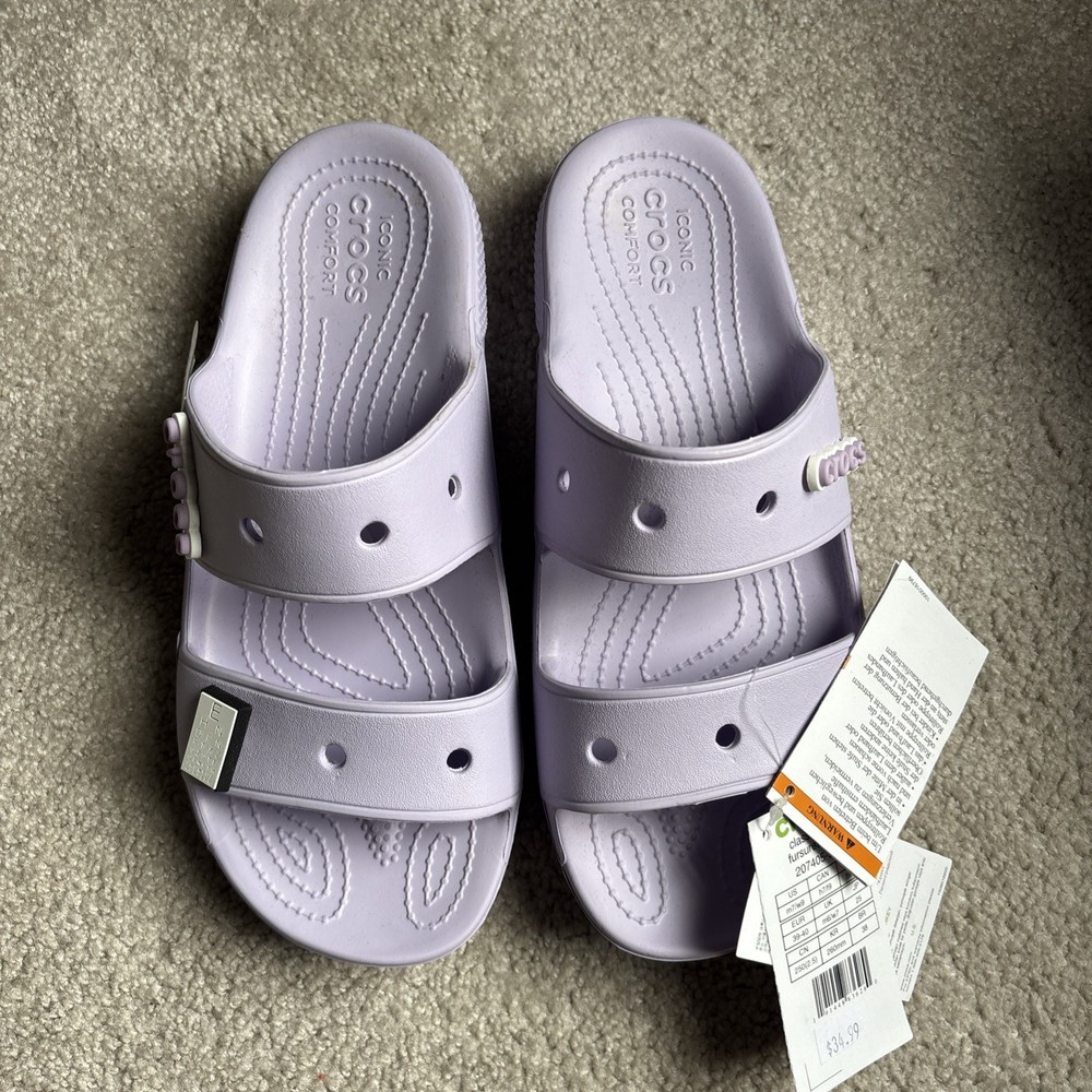 Crocs CLASSIC CRUSH Sandals Women’s 9 Men’s 7 Iconic Comfort Purple