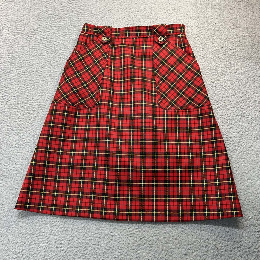 Vintage Ben Hogan Plaid A-Line Golf Skirt for Women Size 10