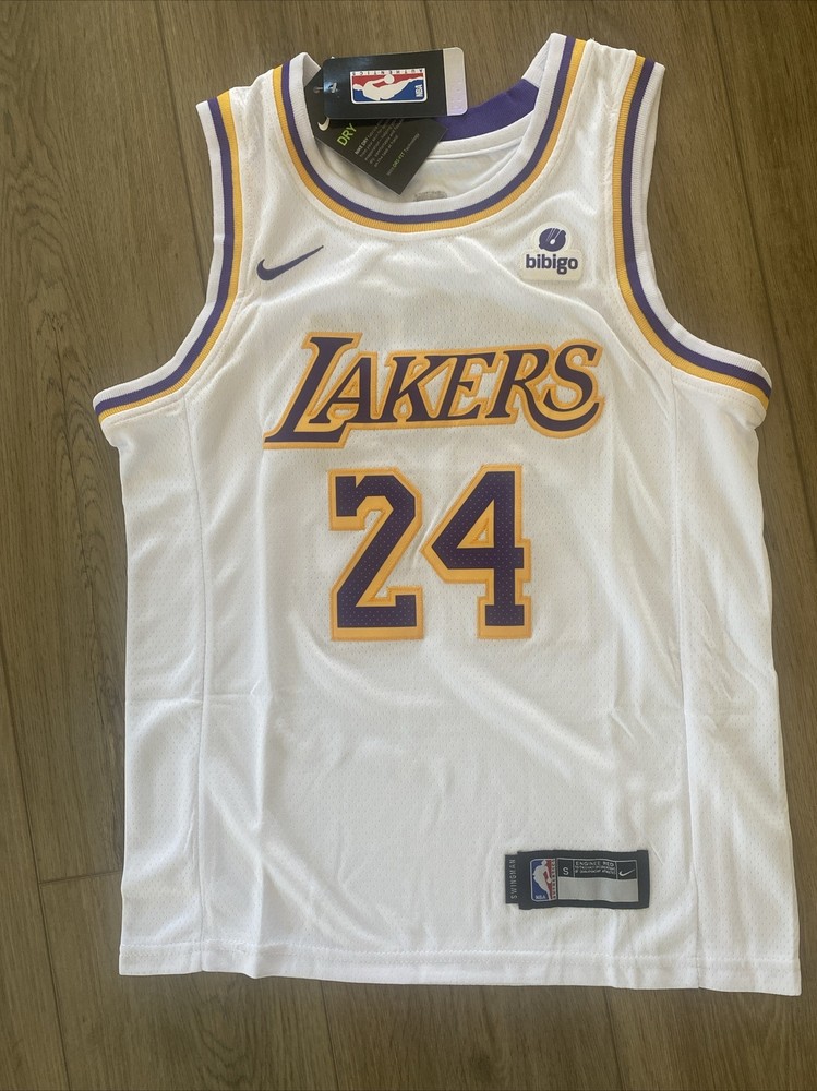 Jersey Kobe bryant #24. Youth Small White LA Lakers