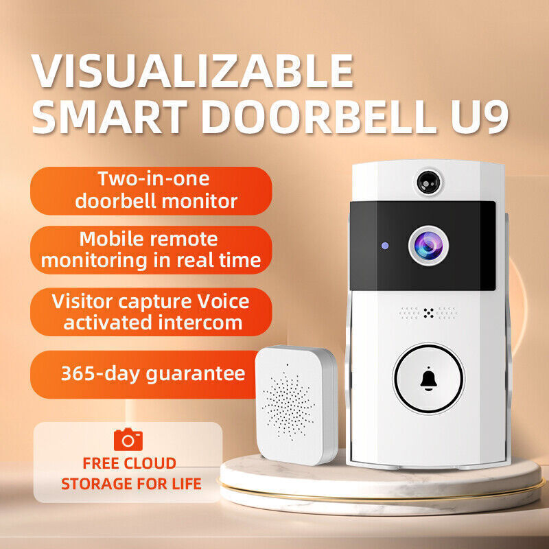 Smart WiFi Video Doorbell with Intercom & Mobile Alerts