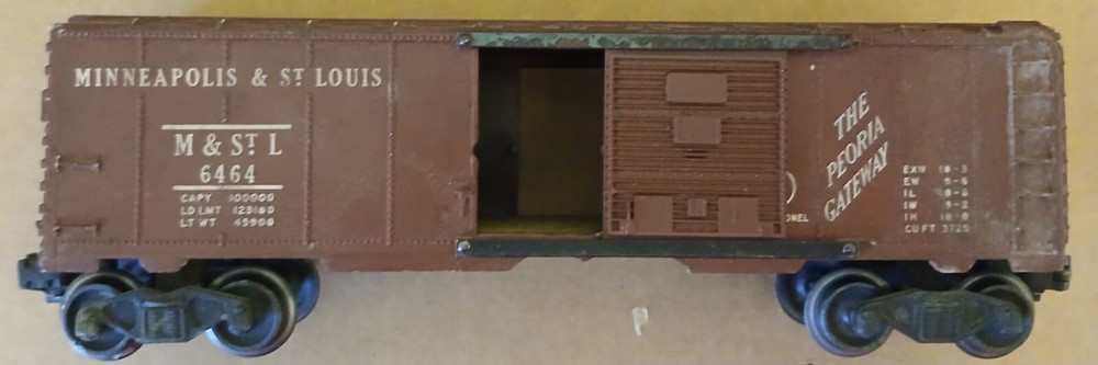 Lionel Postwar M&StL 6464-50 Brown Boxcar Rare Collectible Model Train