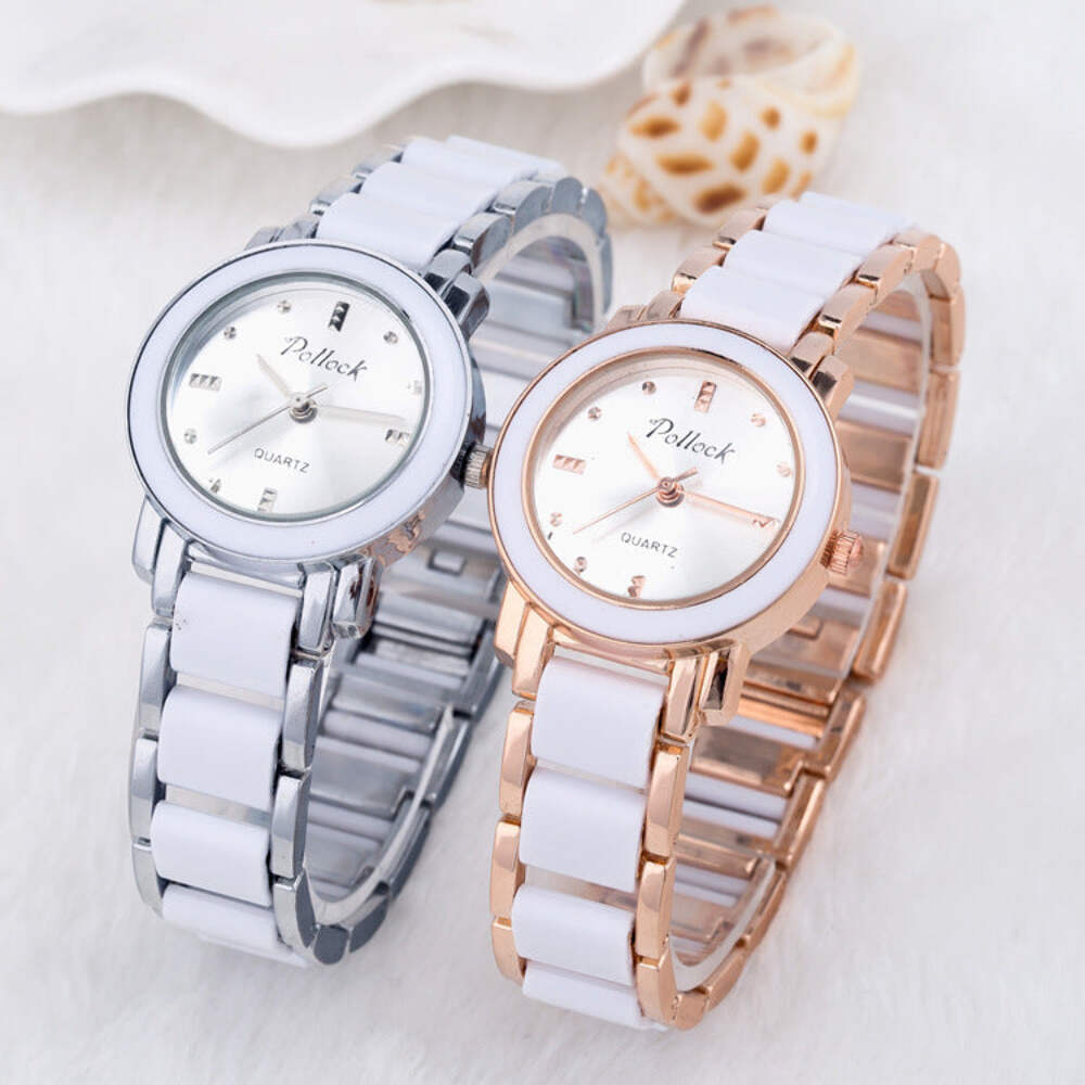 Stylish Quartz Movement Women's Round Fashion Watch with Alloy Strap and Glass M