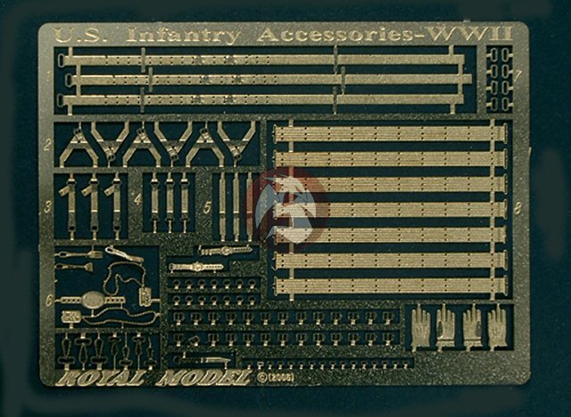 Royal Model 1/35 US Infantry Figure Accessories Set WWII [Photo-etch Detail] 461