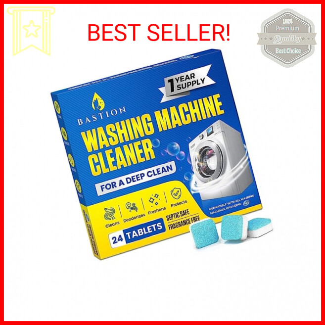 Washing Machine Cleaning Tablets 24 pack Powerful Descaler -Deep Cleaning for HE