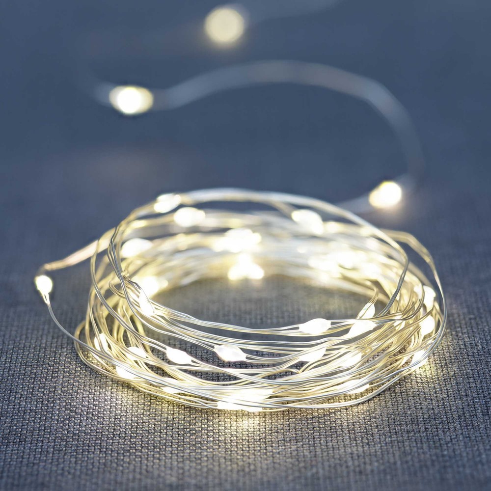 Mainstays 50-Count Warm White LED Indoor String Lights with 8 Modes