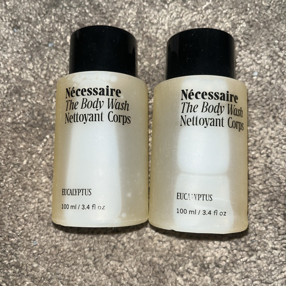 Jabón corporal necesario eucalipto, 3,4 oz / 100 ml ea. (2 botellas)