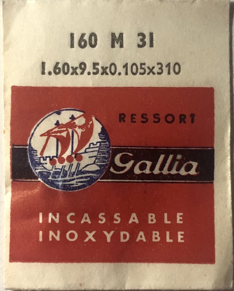 1X Mainspring 1.60x0.105mm Ø9.5 Watch Spring 310-160 M31 Replacement