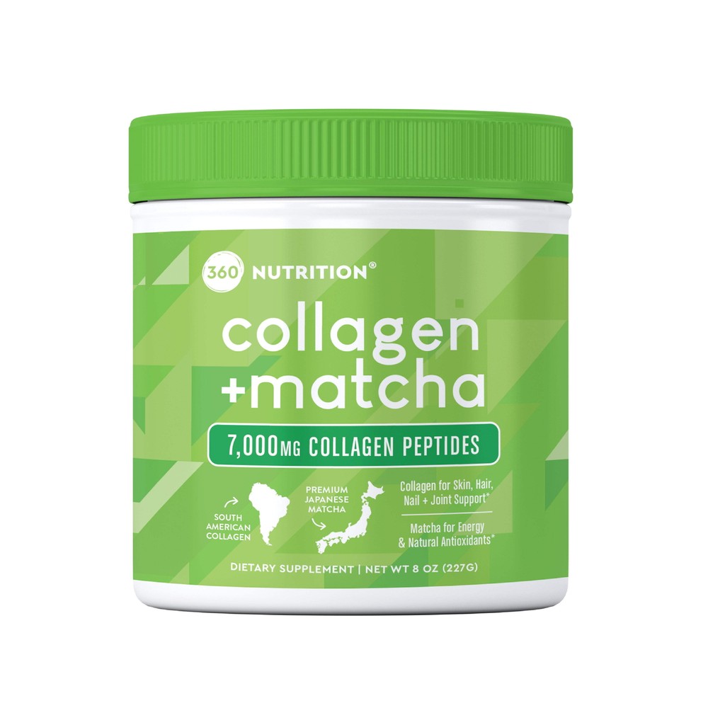 Collagen + Matcha Powder, Premium Japanese Blend - 8 Oz
