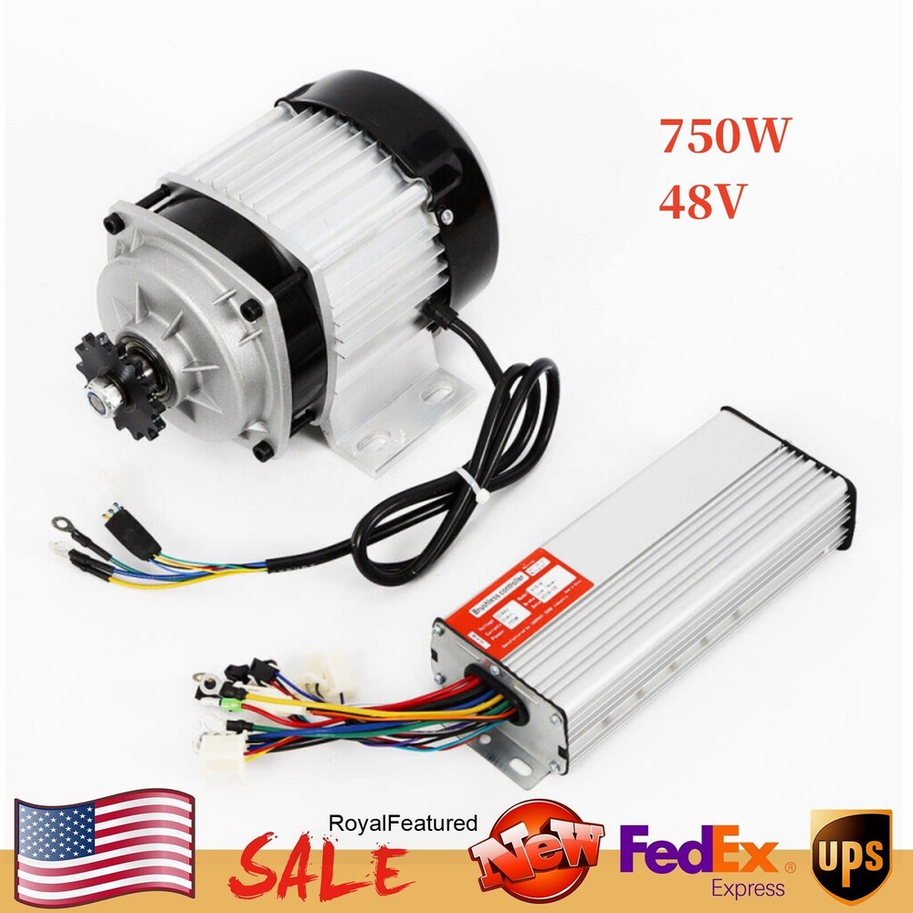 750W 48V DC Brushless Motor w Controller Kit For Electric Bicycle Ebike Scooter!