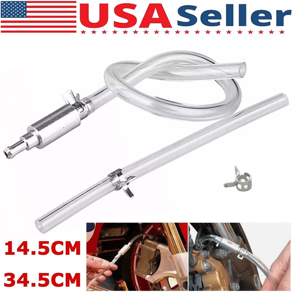 Motorcycle Car Brake Clutch Bleeder Kit with One Way Valve & Hose