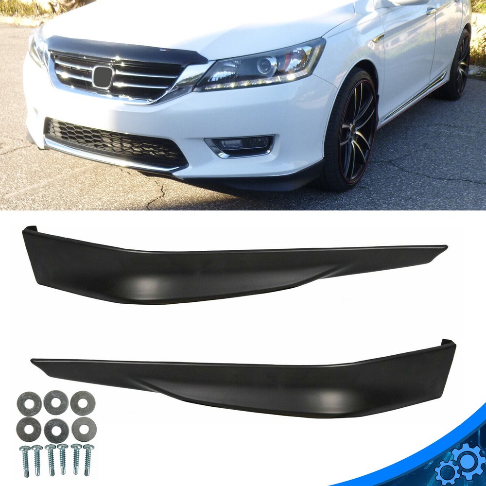 Front Bumper Lip Spoiler Splitters For 13-15 Honda Accord 4-Door Sedan HFP Style