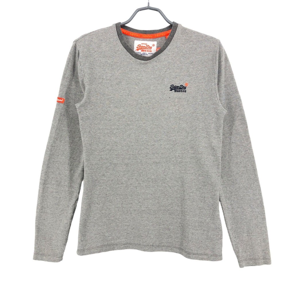 SUPERDRY Men Crew Neck Orange Label Jumper Pullover Sweater Size S