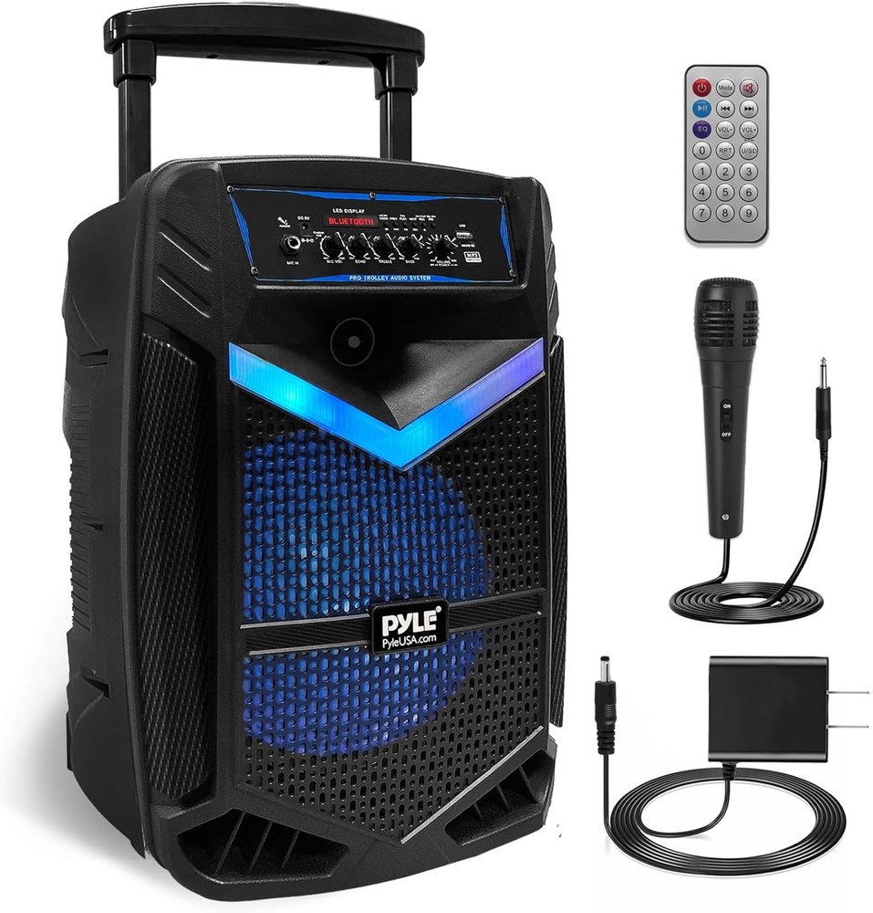 Portable Bluetooth PA Speaker System - 1200W Rechargeable Outdoor Bluetooth Spea