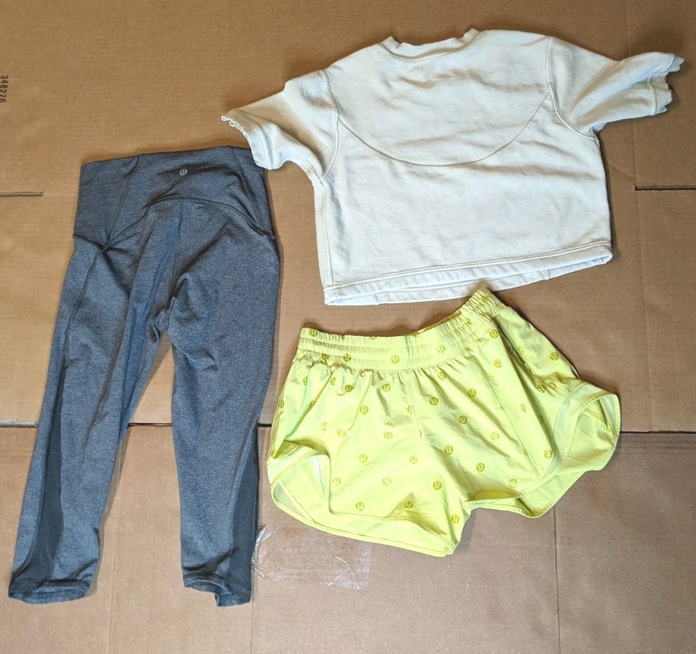 Lululemon Women's Lot of 3 Crop Athletic/Leggings/Shorts Black Size 8 & More
