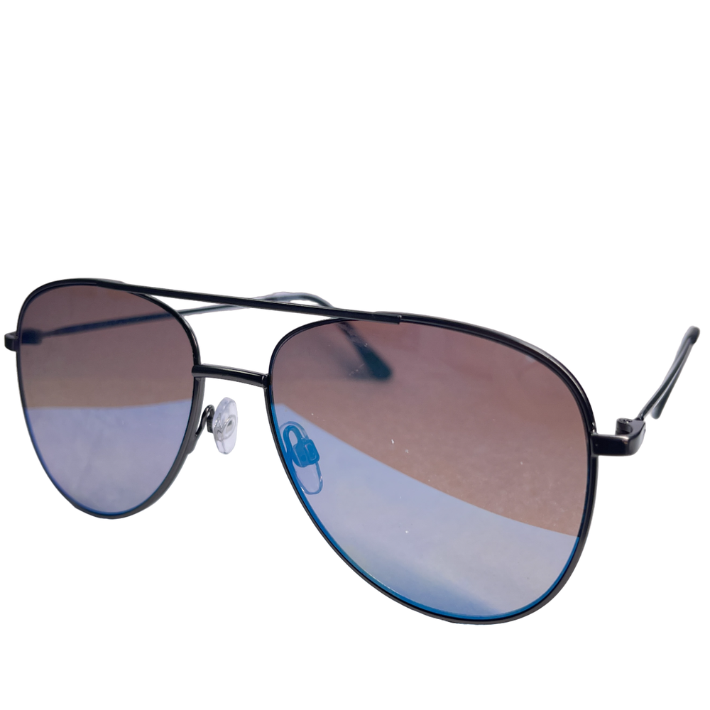 Panama Jack Aviator Sunglasses Black Frame with Gradient Lenses for Beach Style