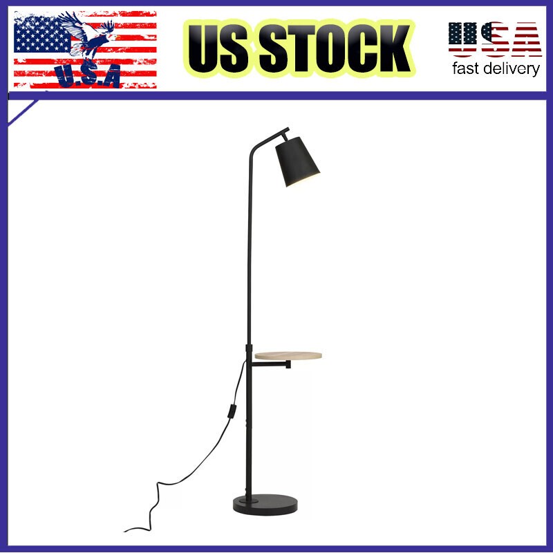 65-Inch Modern Floor Lamp with Side Table for Living Room or Bedroom Reading Light Corner