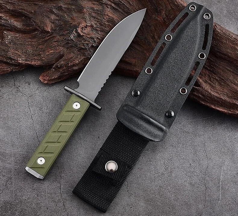 5.9 Inch CPM 3V Full Tang Survival Hunting Knife with Drop Point Blade