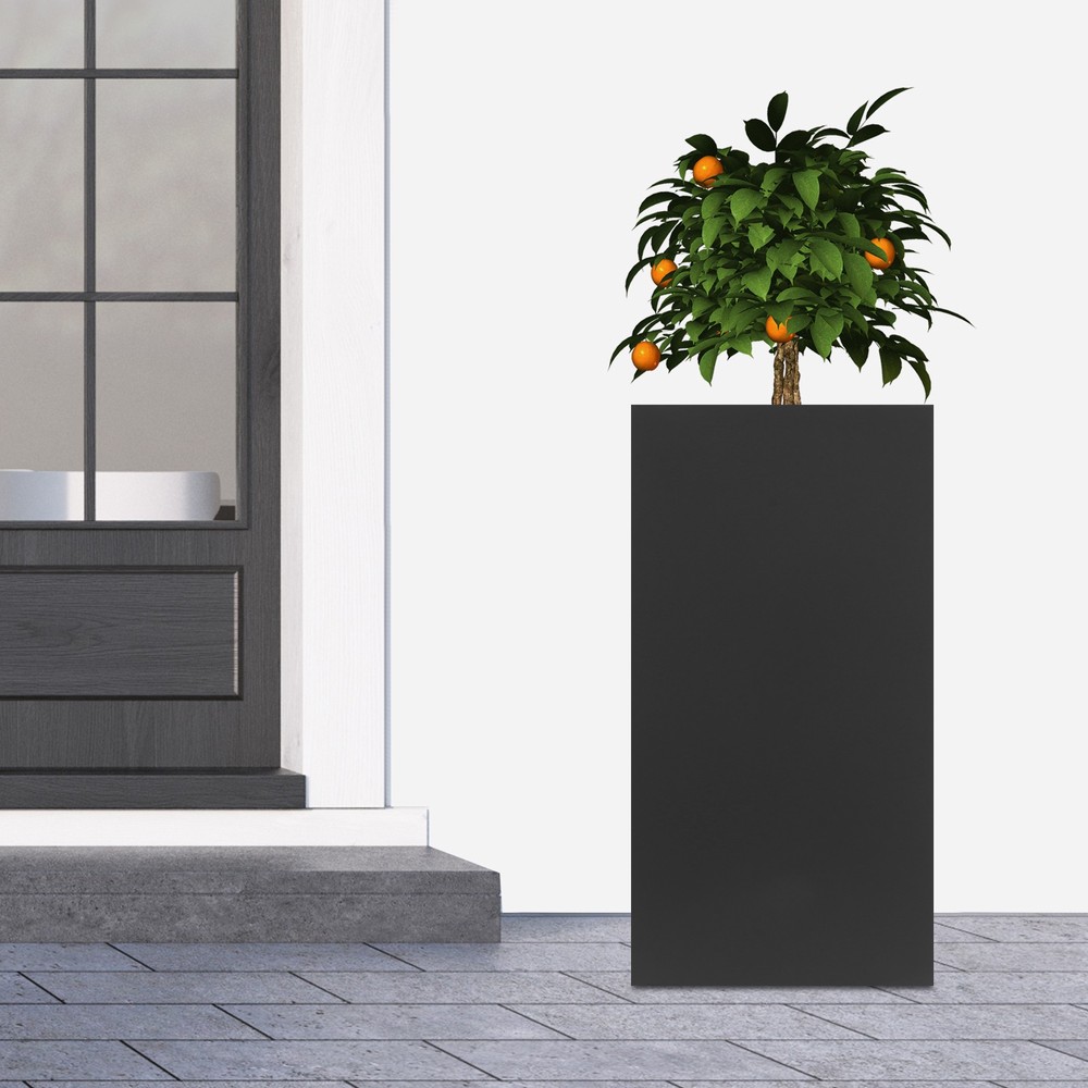 Heavy Duty Planter Box For Outdoor Plants Tall Metal Planter Box Black