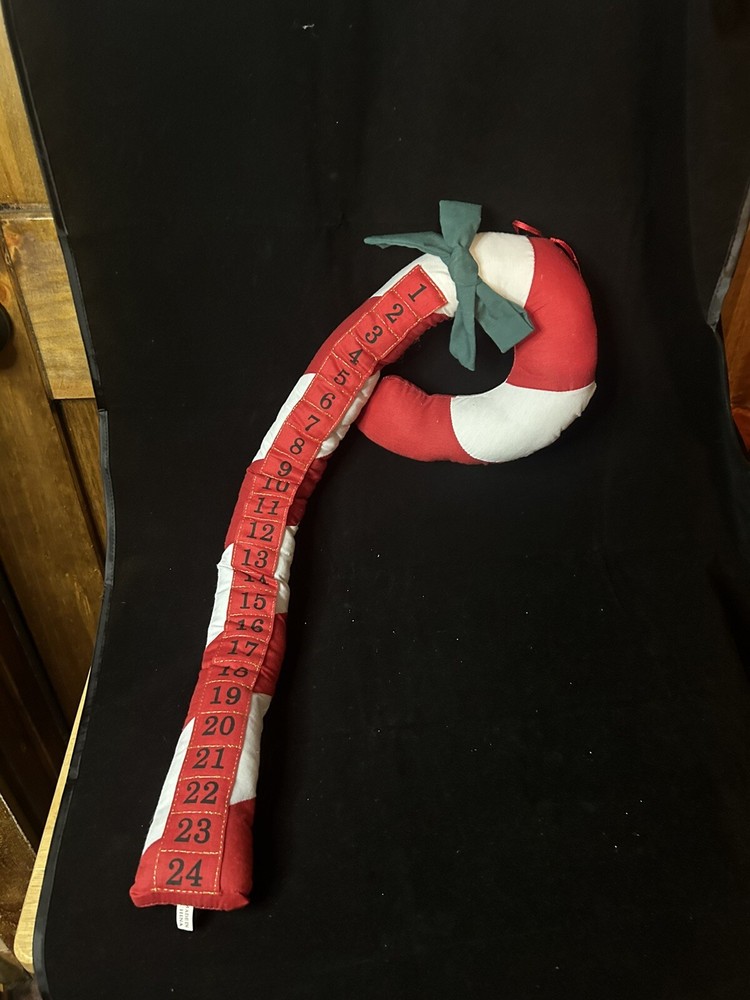 Christmas Hanging Candycane Cloth Countdown To Xmas