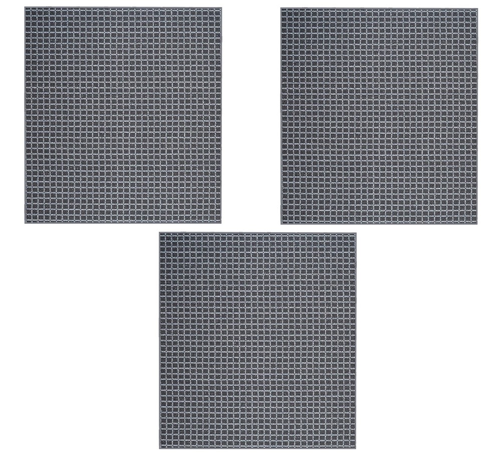 Black Indoor/Outdoor Commercial Rug for Home and Office Decor