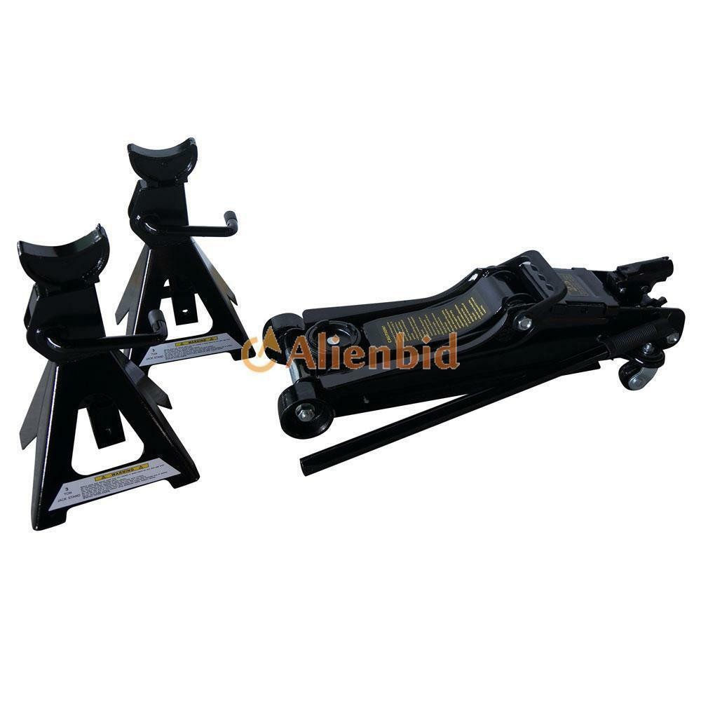2.5 Ton Hydraulic Floor Jack with 2 Jack Stands for Auto Repair