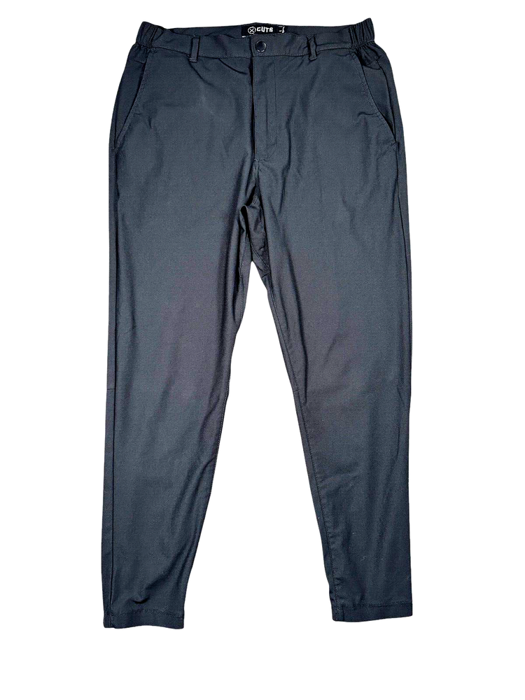 Men's Large Black AO Jogger Slim Taper Versaknit Athleisure Pants by Cuts Clothing