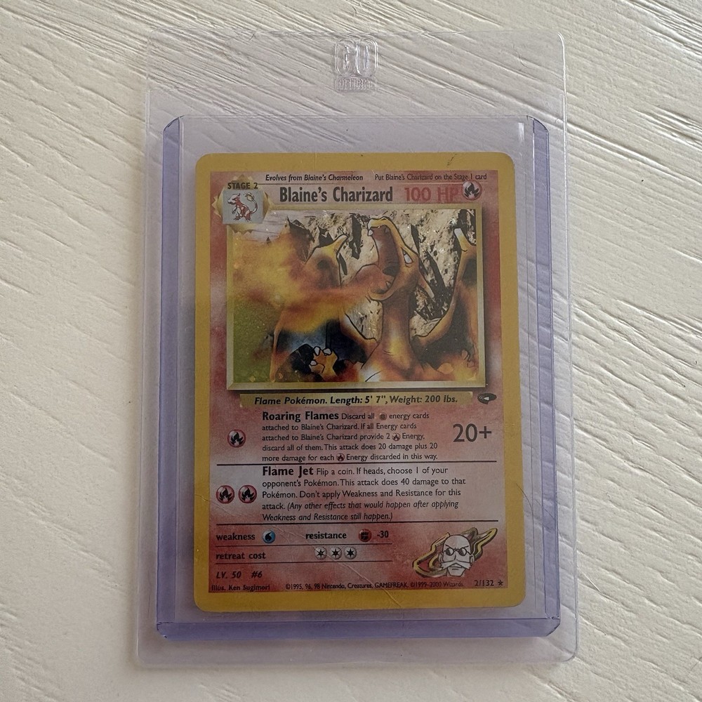 Rare Pokémon Gym Challenge Blaine's Charizard Holo 1st Edition 2/132
