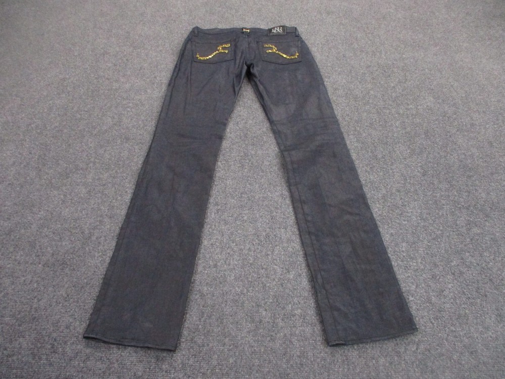 Rock Republic Womens Stella Straight Gray Studded Grunge Denim Jeans Size 27