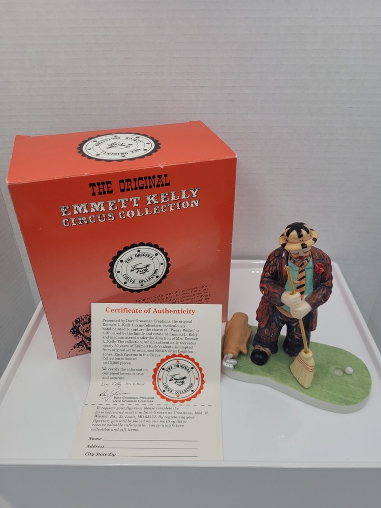 Emmett Kelly Circus Collection Limited Edition Figurine Statue EK-647 Signed 5