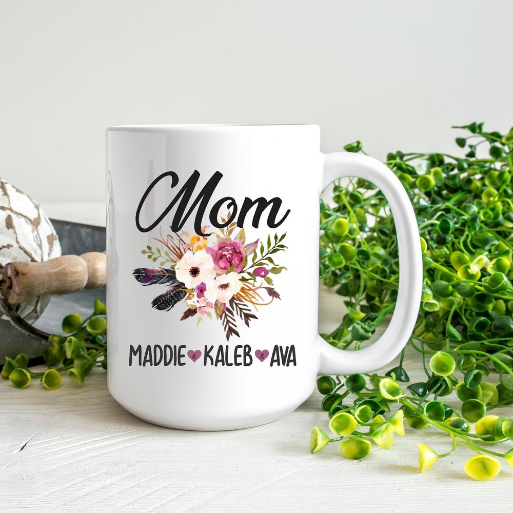 Mom Mug With Kids Names Custom Mug Personalized Mug Coffee Mug Custom Gift