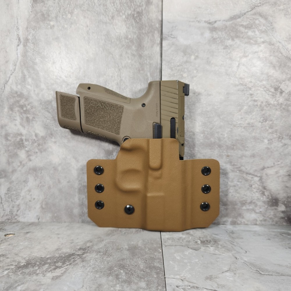 Coyote Brown OWB Holster with MM Wings – Select Your Model