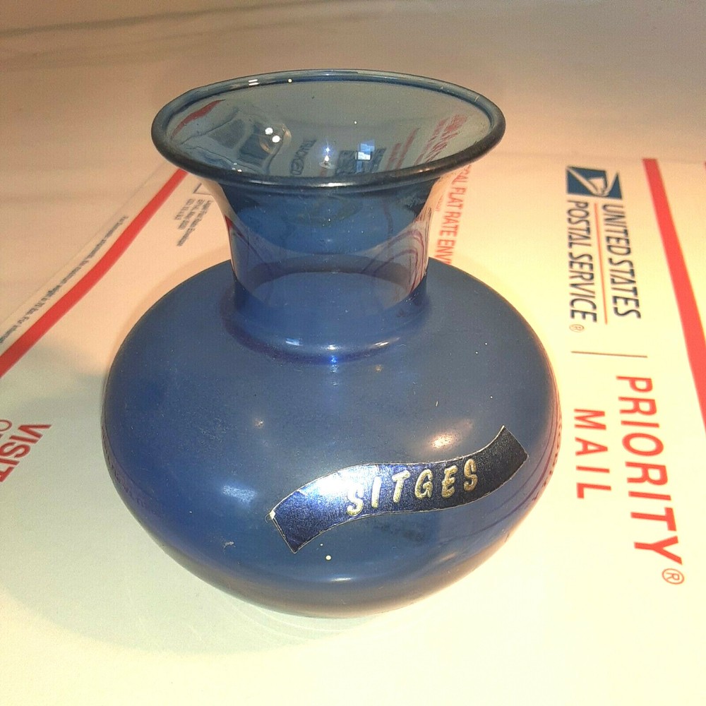 Cobalt Blue Glass Flower Bud Vase Home Decor 4