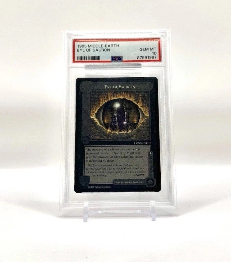PSA 10 GEM MT Eye of Sauron 1995 Middle-earth CCG Limited POP 1 Rare Card LOTR