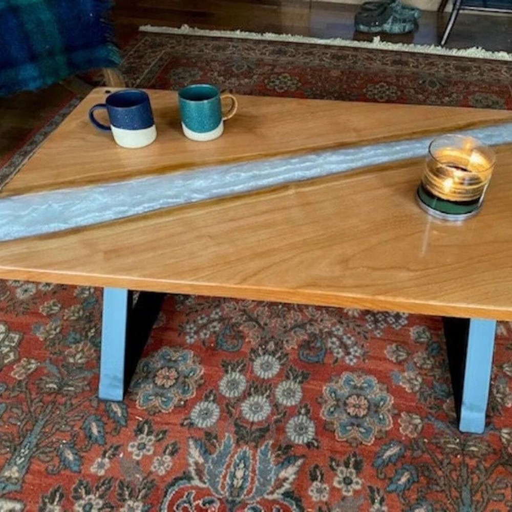 White Epoxy Resin Dining Table - Custom Epoxy Table - Customizable Dining Table