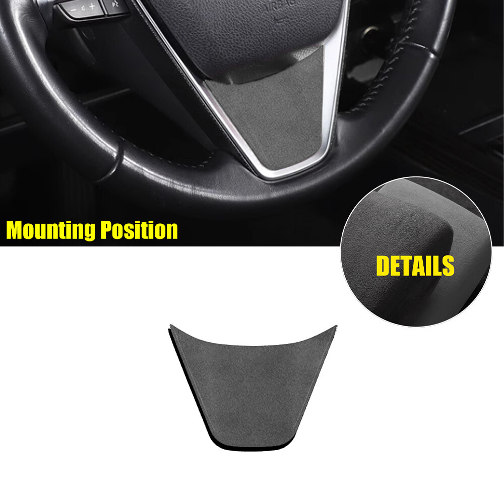 Steering Wheel Strip Panel Cover Trim 1PCS For Toyota Camry 2018-23 Black Suede