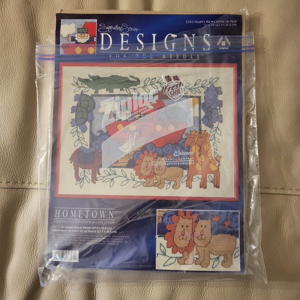 Noahs Ark Cross Stitch Kit 5614 1996 Designs for the Needle new opened, unused