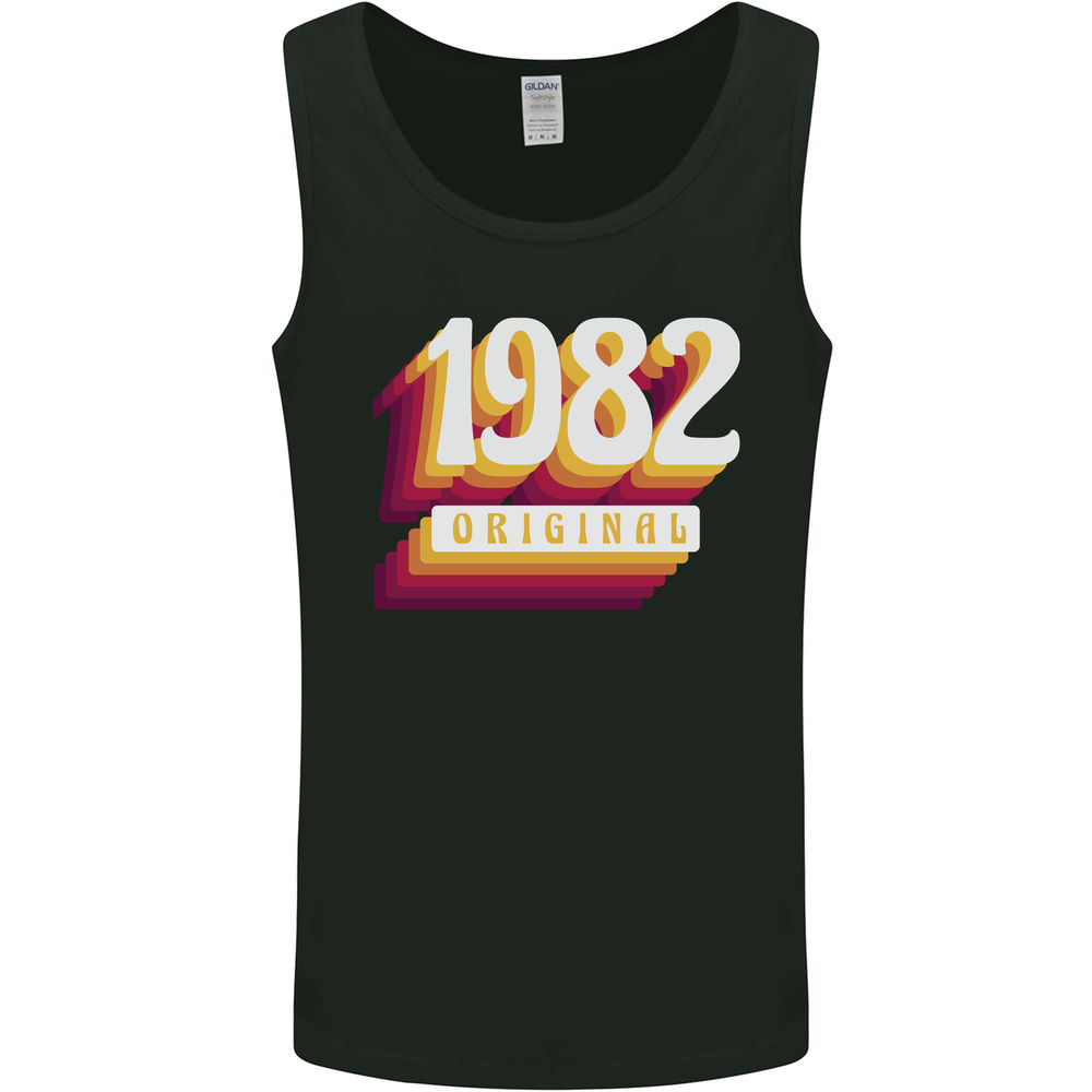 Retro 43rd Birthday Original 1982 Mens Vest Tank Top