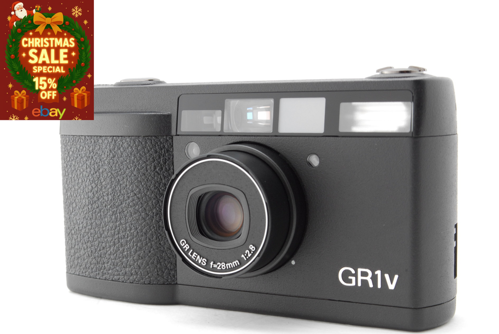 [Christmas Gift Sale] LCD Works Ricoh GR1v Black 35mm Point Shoot Camera JAPAN-image