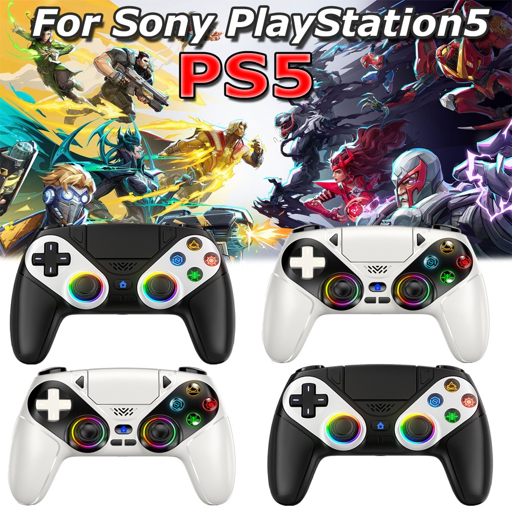 NEW 1-2X For Playstation 5 PS5 DualSense Wireless Black/White Controller w/Flash