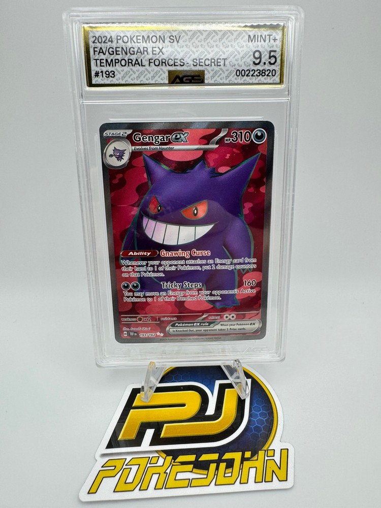 Graded AGS 9.5 Gengar EX 2024 Temporal Forces 193 Holographic Pokemon TCG