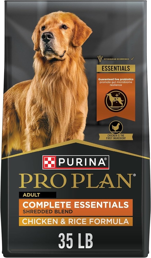 Purina Pro Plan Complete Essentials Shredded Blend Chicken and Rice Dry Dog Food