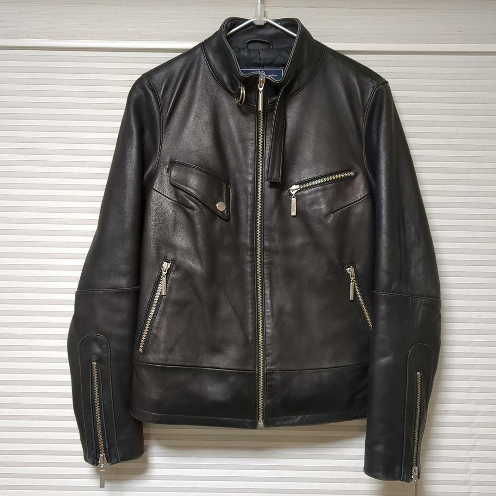 Avirex Black Sheep Leather Single Rider Jacket Size M