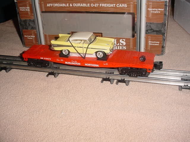 Burlington North RAIL KING RUGGED RAILS #616475 with 1957 Chevy 0-027 NIB