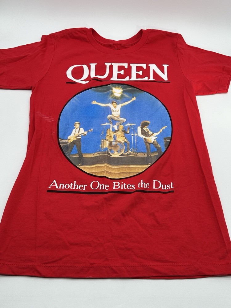 Queen Band T Shirt Official Merch Another One Bites the Dust Men Red Small